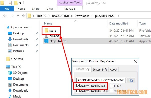 where to find activation key for windows 10